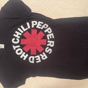 Red Hot Chili Peppers Black Tee with Red & White Logo